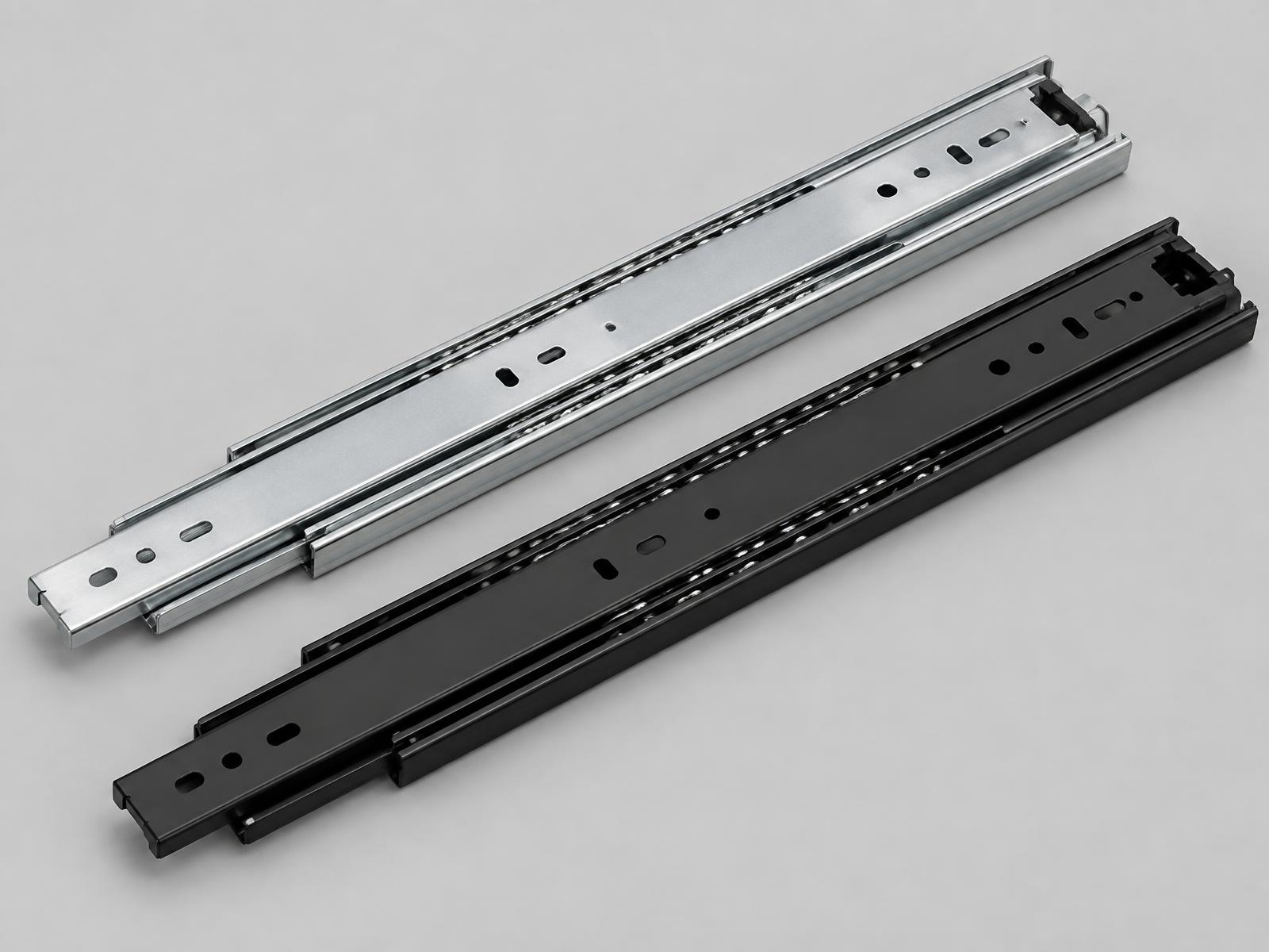72 Grams telescopic channels in zinc and black finishes
